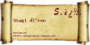 Stagl Áron névjegykártya